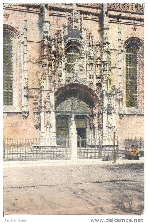 PORTUGAL, LISBOA - PORTICO PRINCIPAL DEL MONASTERIO DE LOS JERONIMOS POSTAL CUAC - Lisboa