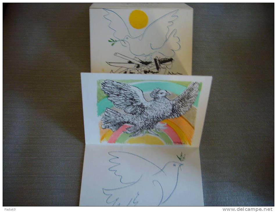Picasso Depliant De 7 Cartes Postales Pour Le 25é Anniversaire Du Mouvement De La Paix (rare) - Picasso