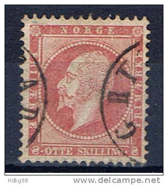 N Norwegen 1856 Mi 5 Königsporträt - Used Stamps