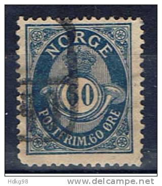 N Norwegen 1877 Mi 31 Posthornmarke - Used Stamps