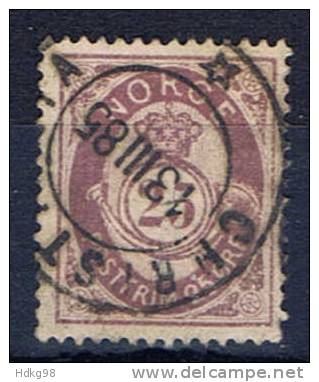 N Norwegen 1882 Mi 42 Posthornmarke - Used Stamps