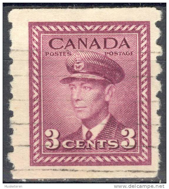 Canada SG. 391 King George VI Imperf X Perf. 8 Coil Stamp £5,50 - Roulettes