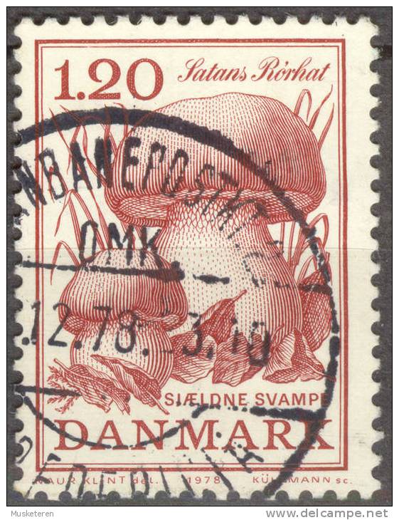 Denmark Jernbanepostkt.2 Fredericia Dec. 1978 Bahnpost Railway Cancel Postmark Mushroom - Gebruikt