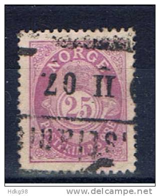 N Norwegen 1893 Mi 58 Posthornmarke - Used Stamps