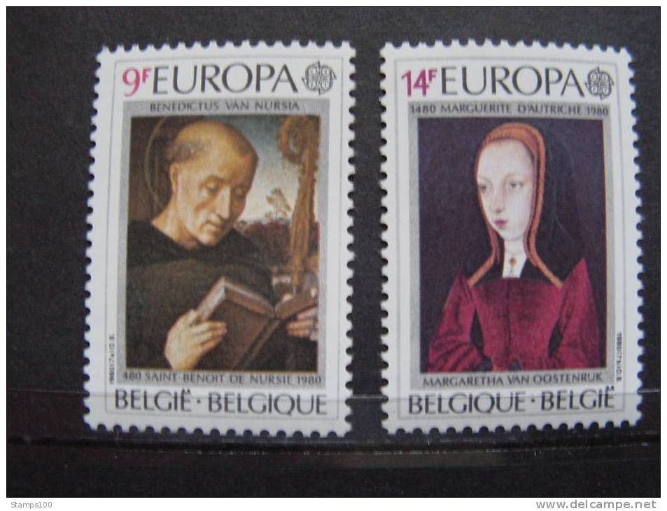 BELGIUM, BELGIQUE, BELGIE 1980 MNH ** EUROPA CEPT YVERT 1970/71  MICHEL 2023/24   (011404) - 1980