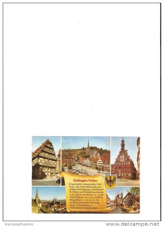 AK Esslingen / Neckar Mit Wappen Und Text Mehrbildkarte 73 ESSLINGEN AM NECKAR -8.10.82 - 20 Nach DDR 7030 Leipzig - Esslingen