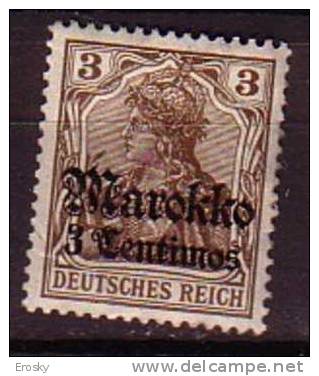 N0125 - DEUTSCHE KOLONIEN GERMAN COLONIES MOROCCO Mi N°34 * - Morocco (offices)