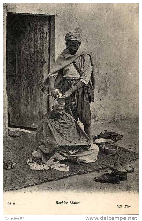 MAURITANIE - BARBIER MAURE - COIFFEUR - COIFFURE - CHEVEUX - CHEVELURE - Edit. N.D. N° 54A - Mauretanien