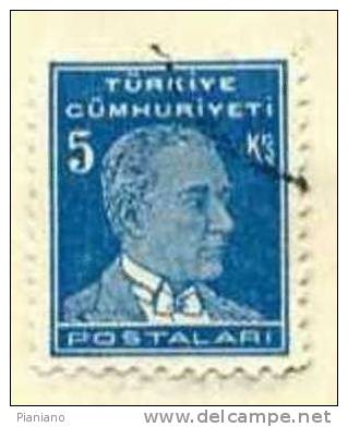 PIA - TUR - 1950-51 : Effigie Di Ataturk - (Yv 1115) - Used Stamps