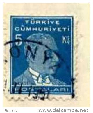 PIA - TUR - 1950-51 : Effigie Di Ataturk - (Yv 1115) - Usati