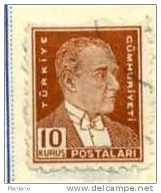PIA - TUR - 1950-51 : Effigie Di Ataturk - (Yv 1116) - Gebraucht