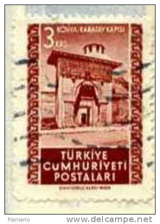 PIA - TUR - 1952 : Serie Corrente : Porta Karatay A Konya - (Yv 1146) - Gebraucht