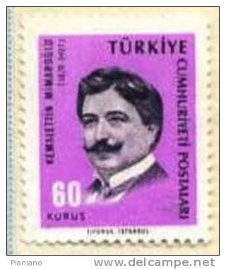 PIA - TUR - 1965-66 : Celebrità Nazionali : Kemalettin Mimaroglu - (Yv 1764) - Oblitérés