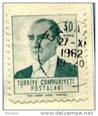 PIA - TUR - 1961-62 : Serie Corrente : Effigie Di Ataturk    - (Yv 1605) - Used Stamps