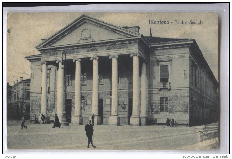 MANTOVA 1920 CIRCA.  TEATRO STABILE.   BELLA ANIMAZIONE. - Mantova