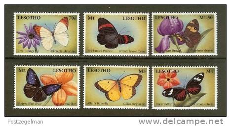 LESOTHO Mint Never Hinged Stamp(s) Butterflies 6 Values - Butterflies