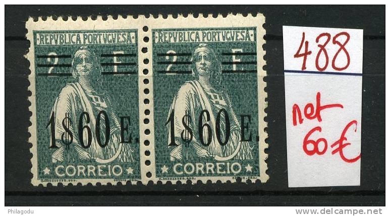 Portugal Yv. 488**  1.60E / 2E   Paire Sans Charnière  Postfrich  ++ - Nuevos