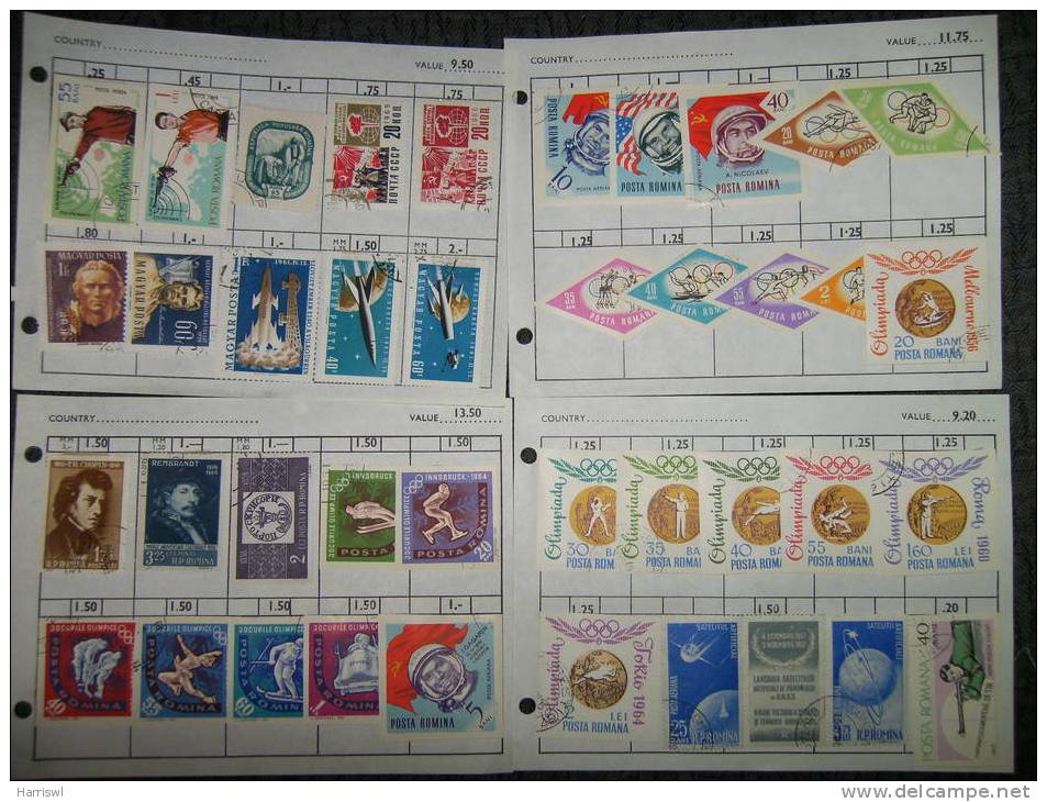 ROUMANIA STAMPS ON CLUB BOOK PAGES £4.99 - Collections