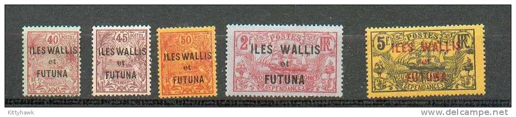 Wallis 36 - YT 1 à 4/ 6-7/ 9 à 13/ 16-17 * - Qques Timbres Comportent Le N° Au Verso Au Crayon Sous La Trace De Charnièr - Unused Stamps