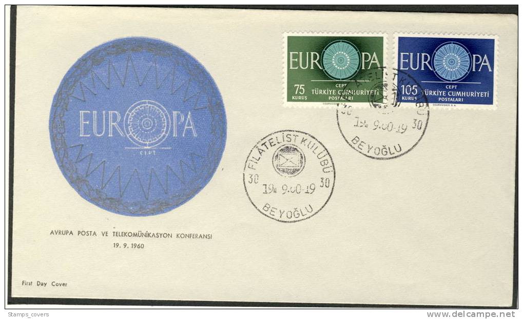 TURKEY FDC MICHEL 1774/75 EUROPA 1960 - 1960