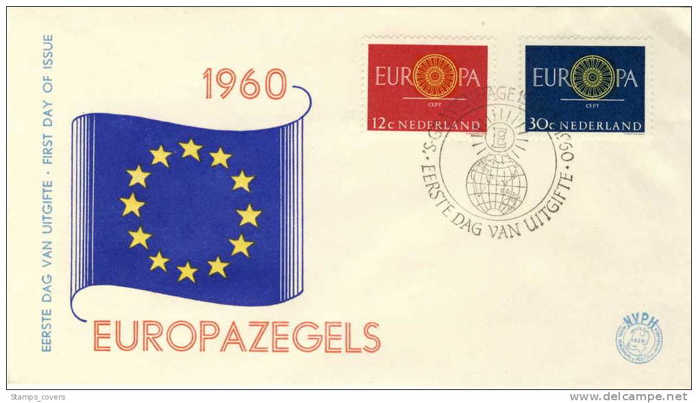 NEDERLAND FDC MICHEL 753/54 EUROPA 1960 - 1960