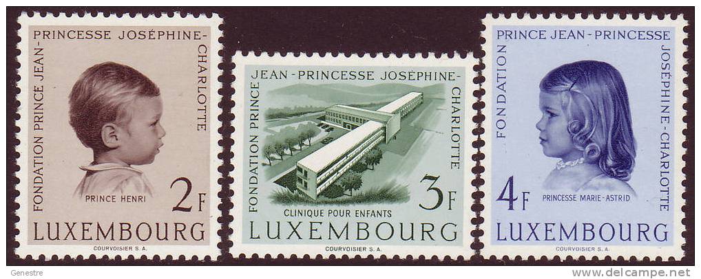 Luxembourg - 1957 - Y&T  528 à 530 ** (MNH) - Unused Stamps