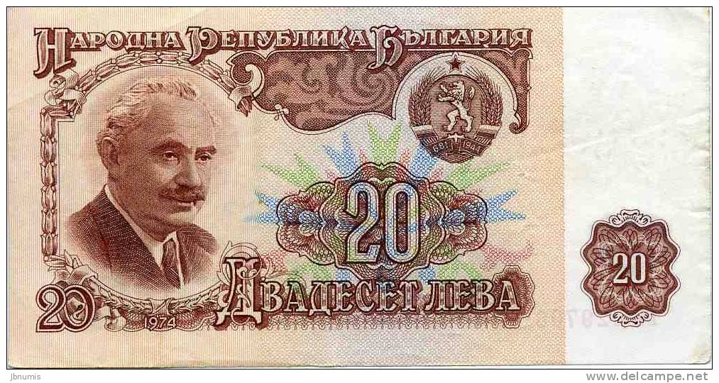 Bulgarie Bulgaria 20 Leva 1974 P97a - Bulgarie