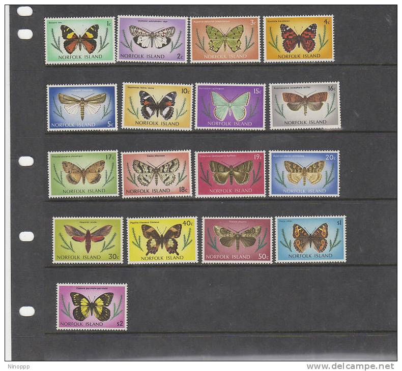 Norfolk Island-1976-77 Butterflies  MNH - Norfolk Island
