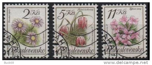 TCHECOSLOVAQUIE 2899 à 2901 (o) 1991 Fleur Blume Flower - Used Stamps