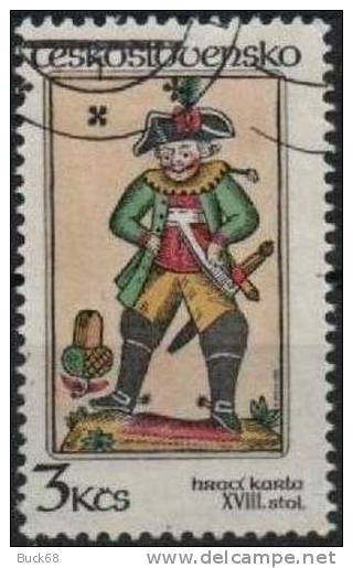 TCHECOSLOVAQUIE 2596 (o) : Jeu De Carte Valet De Trèfle - Used Stamps