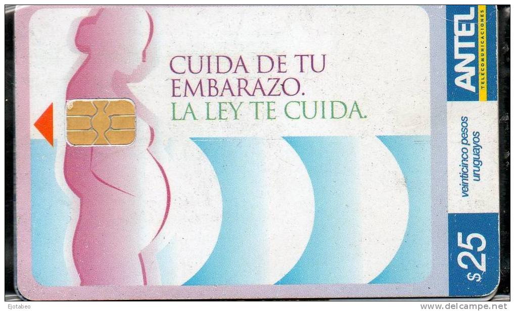 24  URUGUAY Tarj.Telefónica 470a-Cuida De Tu Embarazo - Uruguay