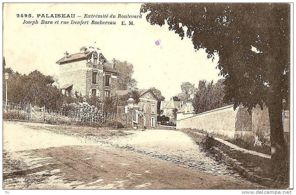 PALAISEAU Extremité Du Boulevard Joseph Bara Et Rue Denfer Rochereau - Palaiseau