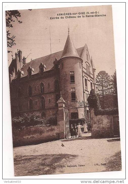 95..ASNIERES SUR OISE..ENTREE DU CHATEAU DE LA REINE BLANCHE....1937 - Asnières-sur-Oise