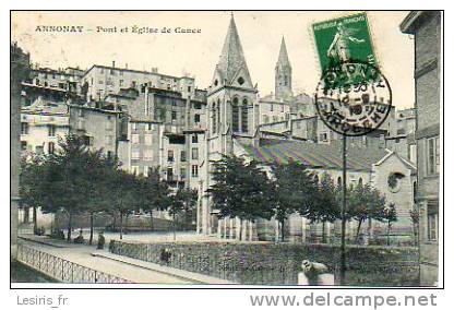 CPA - ANNONAY - PONT ET EGLISE DE CANCE - - Annonay