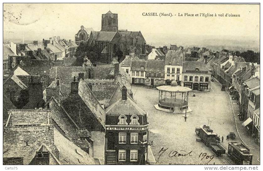 Cassel 59 - Commerces - Kiosque - Tramway - Cassel