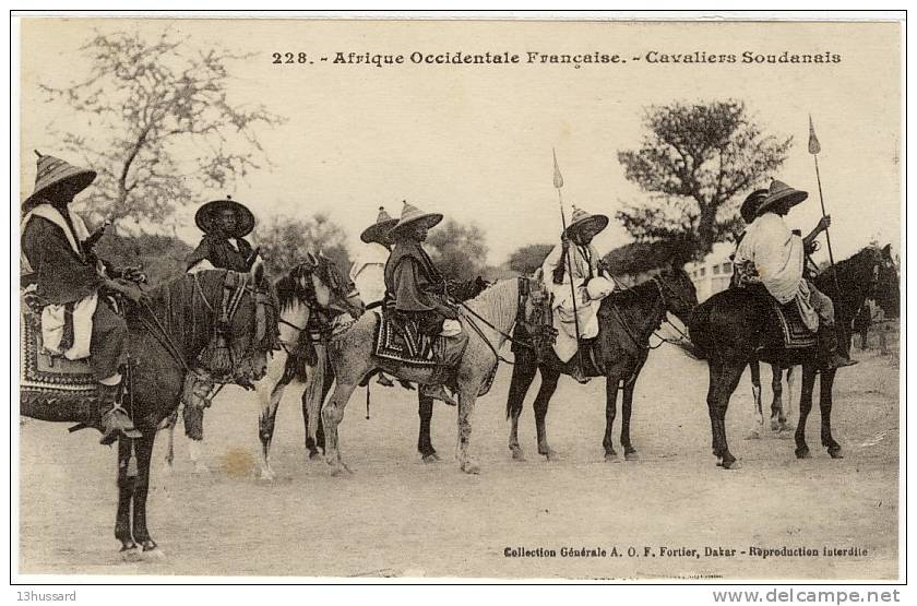 Carte Postale Ancienne Afrique Occidentale - Cavaliers Soudanais - Soudan, Fortier - Soudan