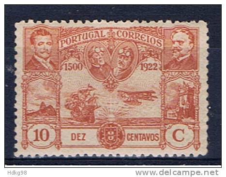 P+ Portugal 1922 Mi 305 Mlh Landkarte Mit Segelschiffen - Unused Stamps