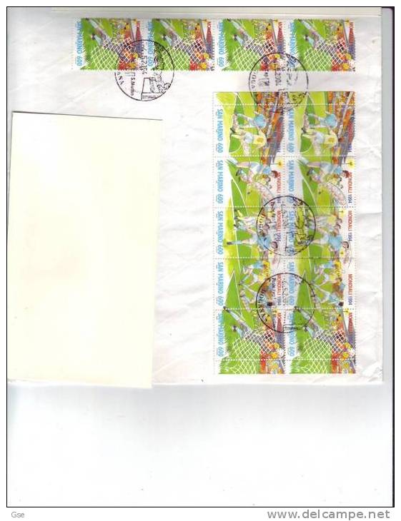 S: MARINO 2004 - Sassone 1418/22 (x2) + 1422 (x4) Usati Su Frammento - Used Stamps
