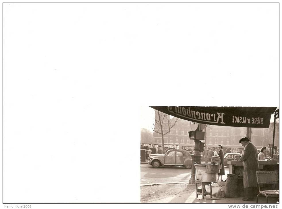 Cpm Paris Nov.1957, Marchand  De Marrons Chauds,métier, Photo Roger Gangloff, Voiture 2cv - Straßenhandel Und Kleingewerbe