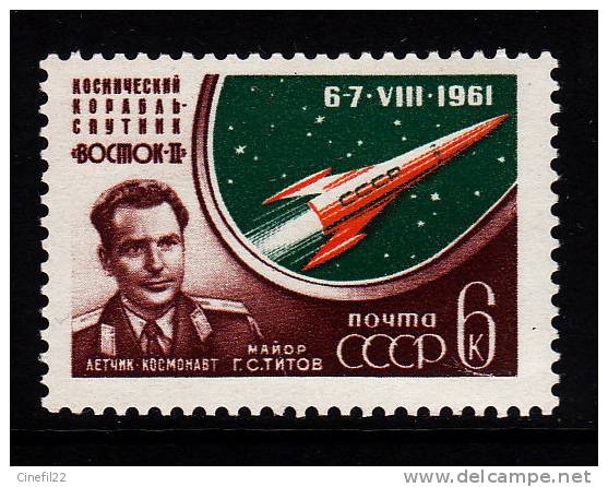 Russie, Gherman Titov, Cosmonaute, 1961, Yvert N° 2453 Neuf ** - Russie & URSS