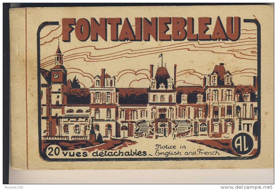 Carnet De 20 Cartes Du Palais De Fontainebleau ( Complet  ) - Fontainebleau