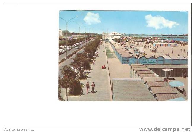 17432)cartolina Illustratoria  Barletta - Spiaggia Di Levante E Viale Regina Elena - Barletta