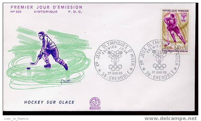 Olympic Games 1968 ICE HOCKEY FDC 13165 - Other & Unclassified