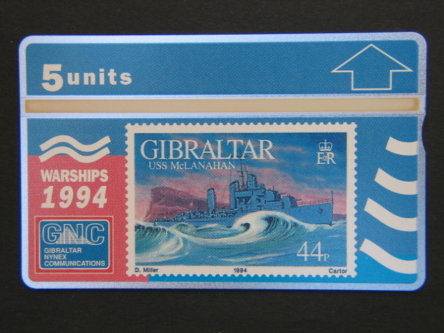 Gibraltar: USS "Mac Lanahan", 5 Units. MINT. - Gibraltar