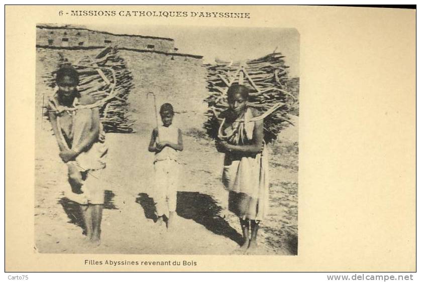 Ethiopie - Missions Catholiques Abyssinie - Filles Fardeaux De Bois - Ethiopie