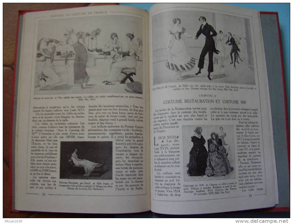 Histoire Du Costume En France - Hachette 1924 - Très Nombreuses Illustrations Et Photos - 64 P. - Enzyklopädien