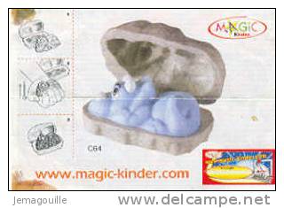 KINDER - C-64 - Figurine Avec Bpz - Monoblocs