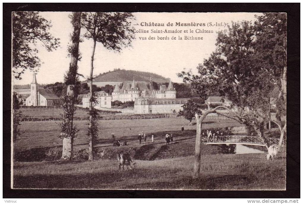 MESNIERES - Le Château Et La Colline Saint Amador, Vus Des Bords De La Béthune - N° 27 - Non Circulé - Not Circulated. - Mesnières-en-Bray