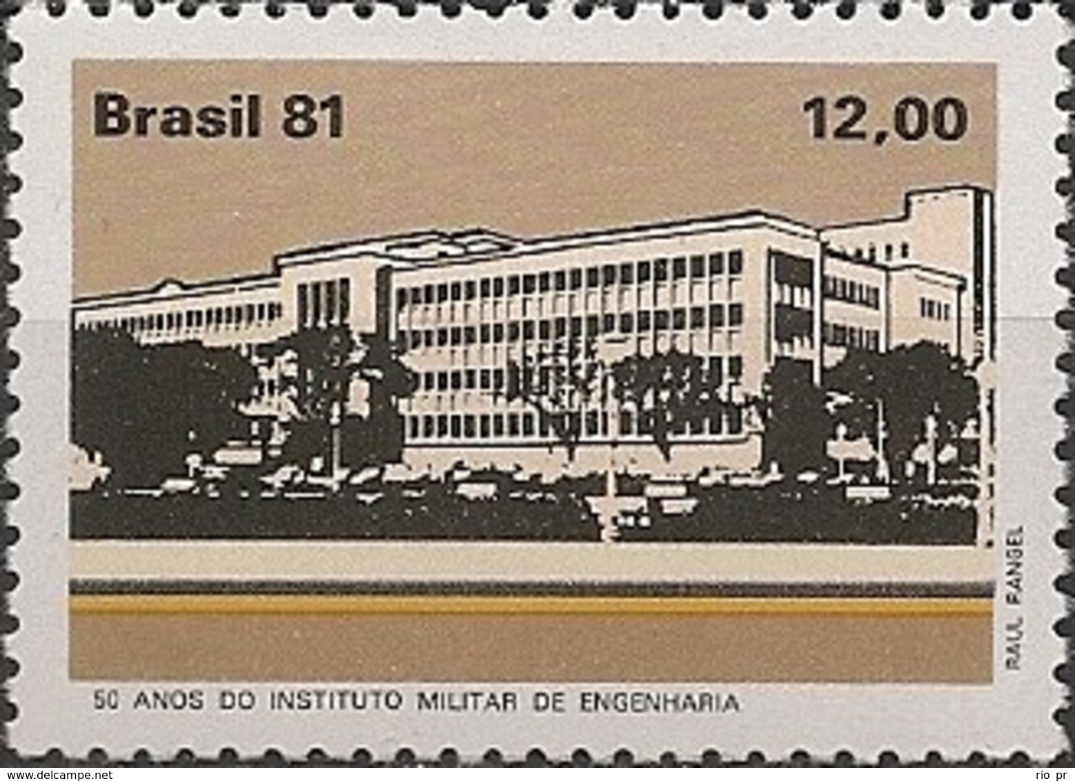 BRAZIL - INSTITUTE OF MILITARY ENGINEERING, 50th ANNIVERSARY 1981 - MNH - Unused Stamps