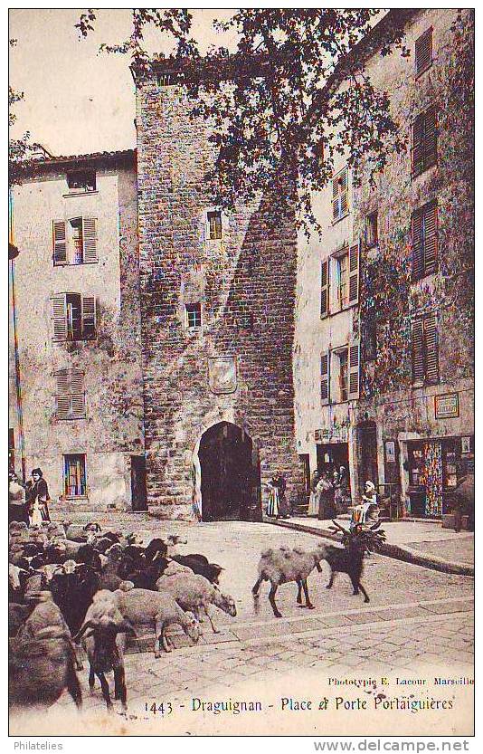 DRAGUIGNAN   PLACE PORTAIGUIERES  1906 - Draguignan